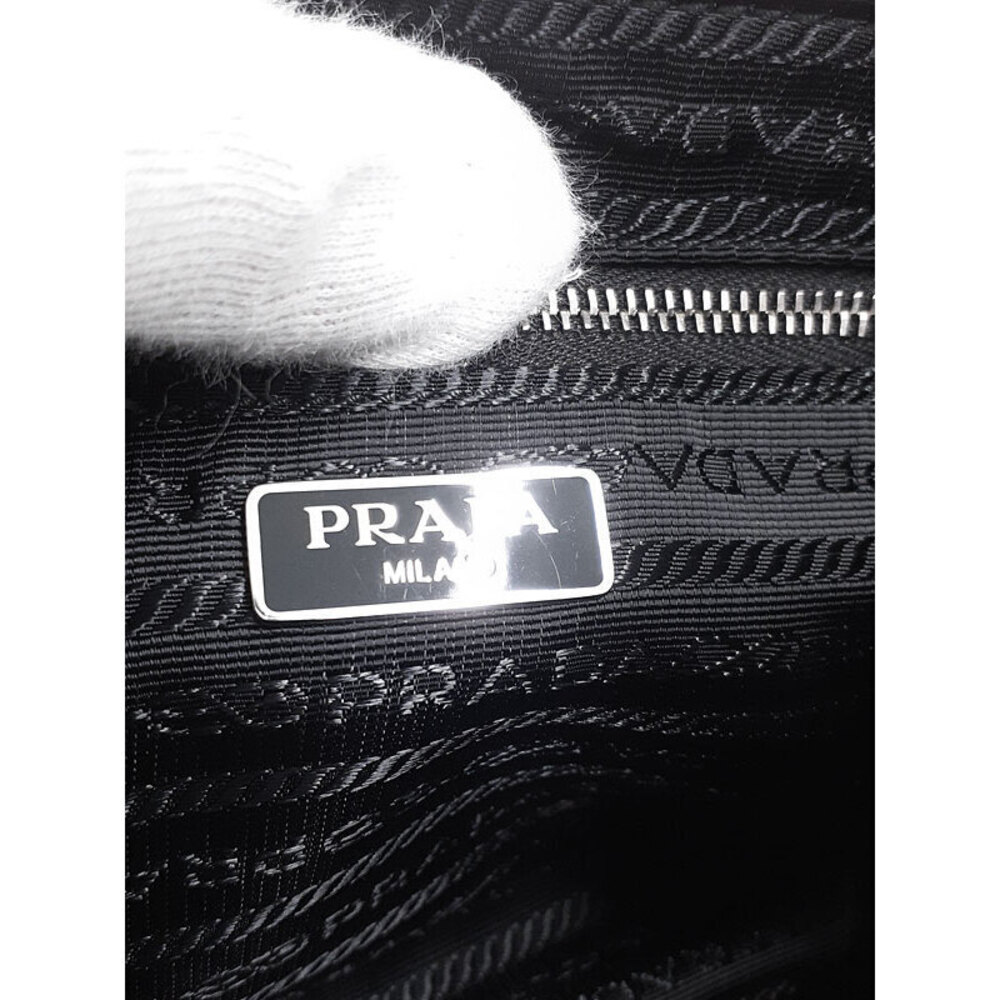 Prada Shoulder Tessuto Black Bag Quilted Impuntu Chain - Picture 5 of 9